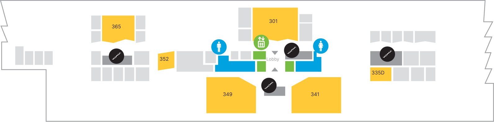 Floor plan SkySong building 1, third floor.
