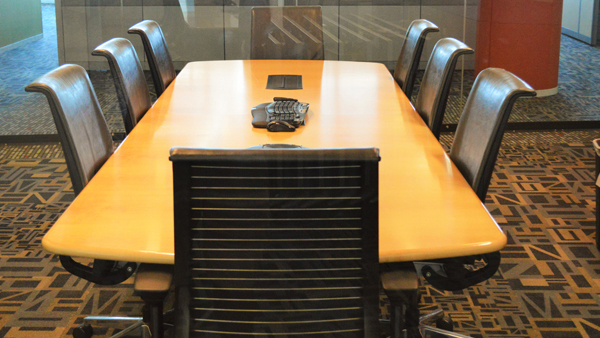 Vision room conference table and seating.